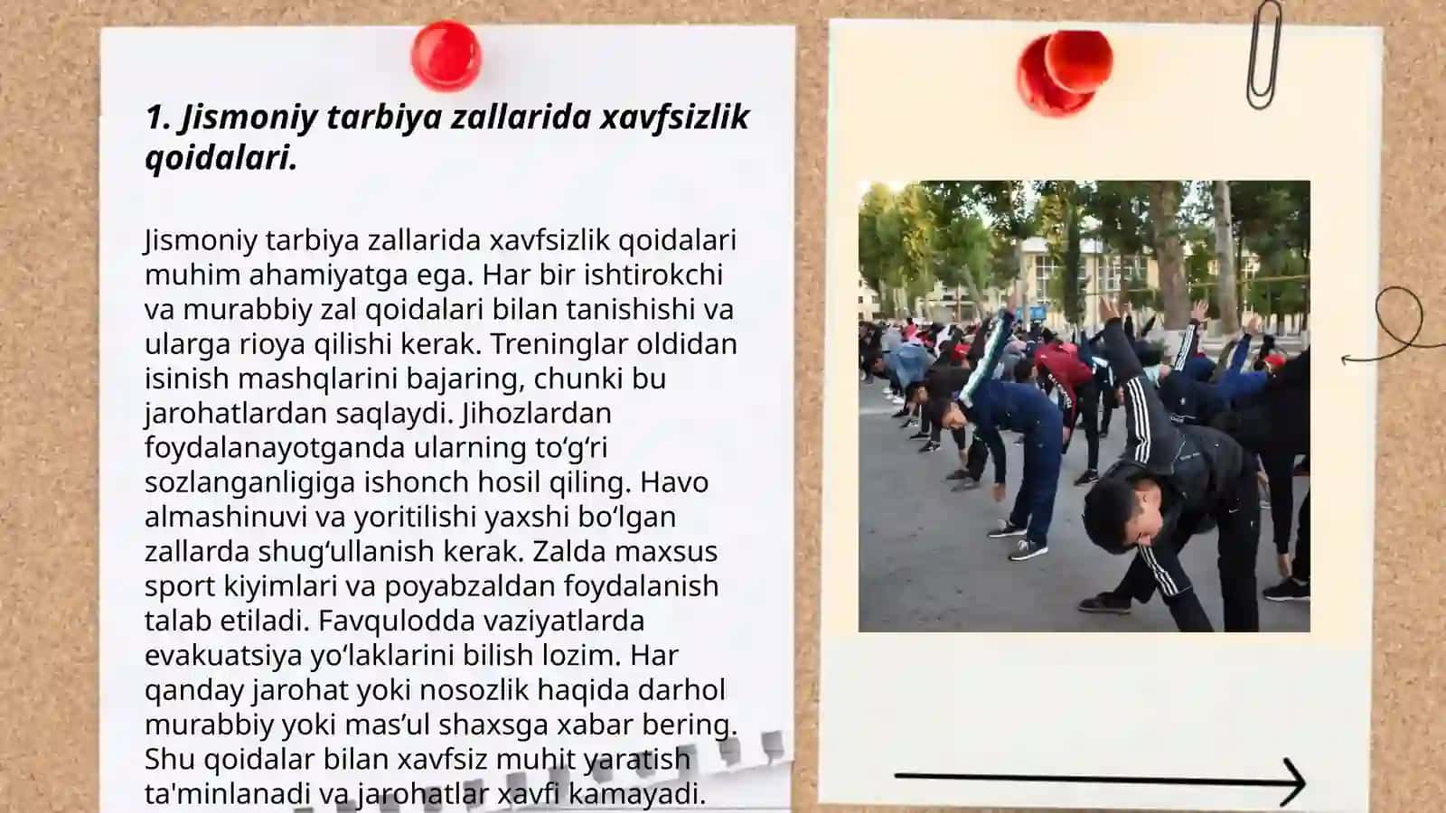 Jismoniy tarbiya darslarida xafvsizlikni ta'minlash 3