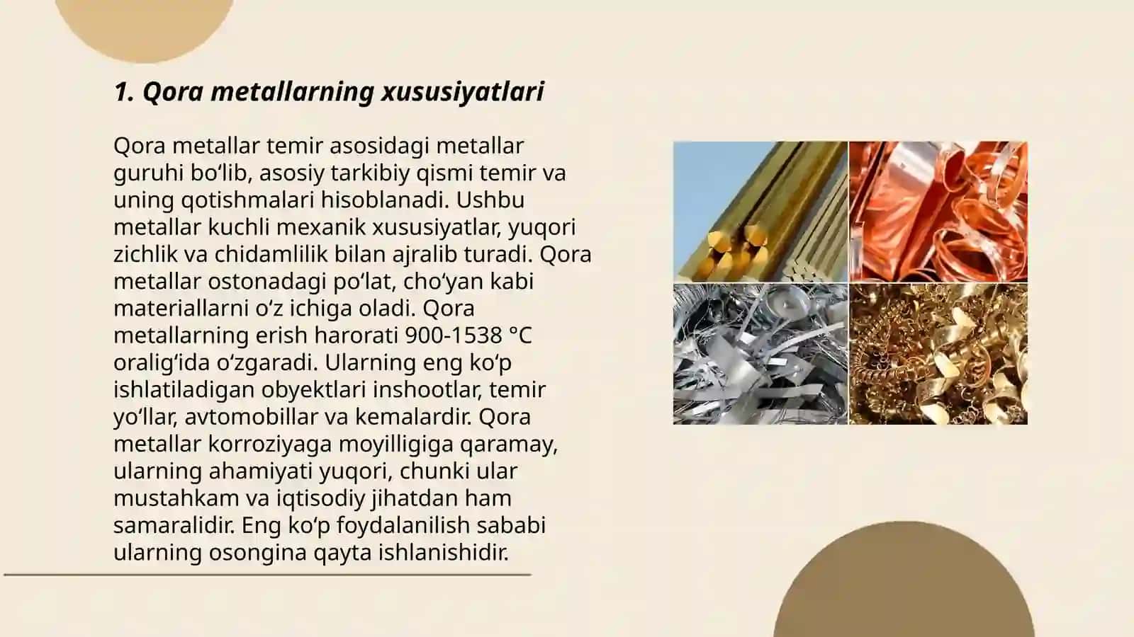 Qora va ranging metallar 3