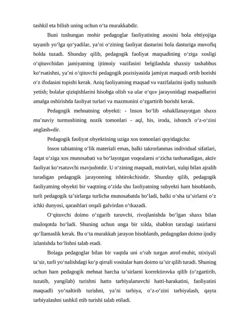 Pedagogik faoliyat turlari 3