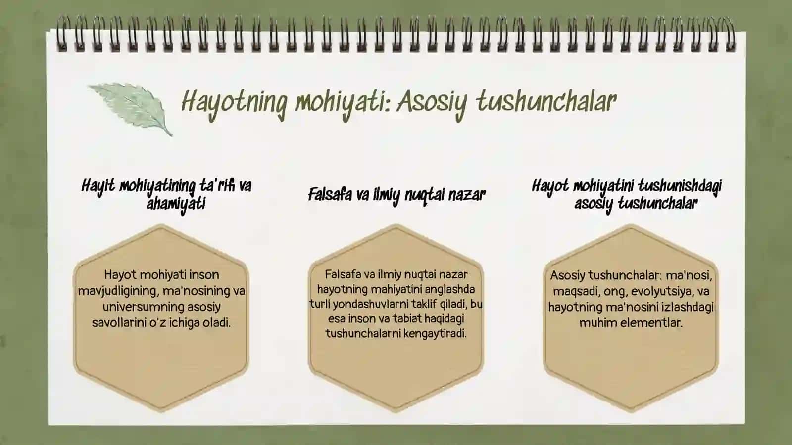 Hayotning mohiyati haqidagi tasavvurlarning rivojlanishi SBB-3-22 Alimova Sarvinoz 3