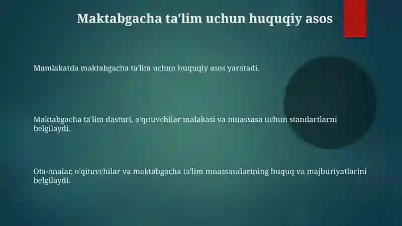 "Maktabgacha ta'lim toʻgʻrisdagi" qonun 3