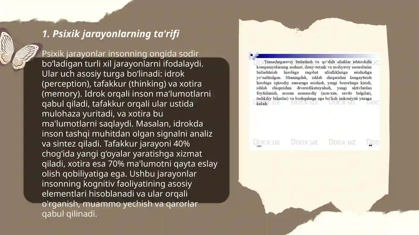 Psixik jarayonlarning vujudga kelishi 3