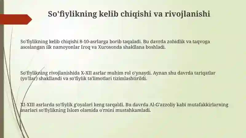 Tasaffuf tarixi va taʼlimoti 3