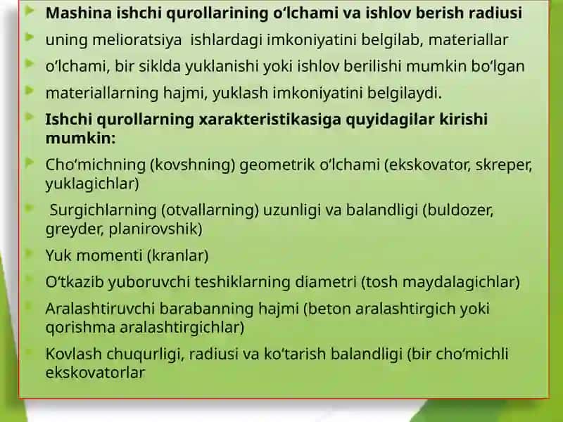 MELIORATSIYa VA QIShLOQ XO‘JALIGI TEXNIKALARIDAN FOYDALANIShKO‘RSATKIChLARI 3