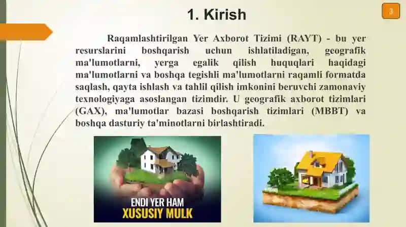 Raqamlashtirilgan yer axborot tizimi 3
