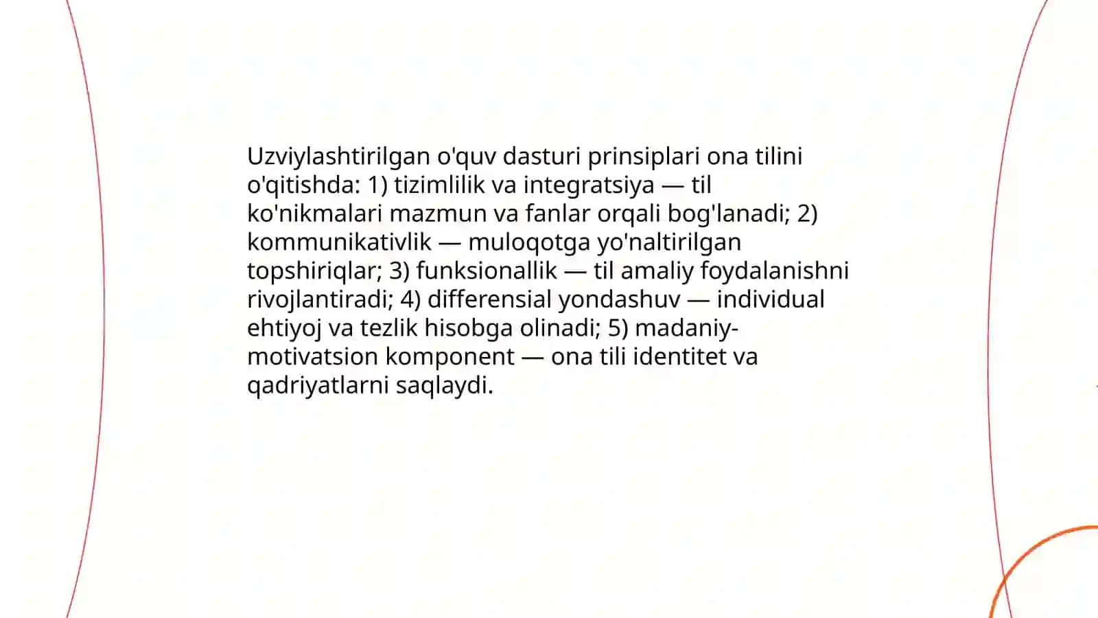 Uzviylashtirilgan o'quv dasturi asosoda Ona tilining o'qitilishi To'rayeva Dilorom 3