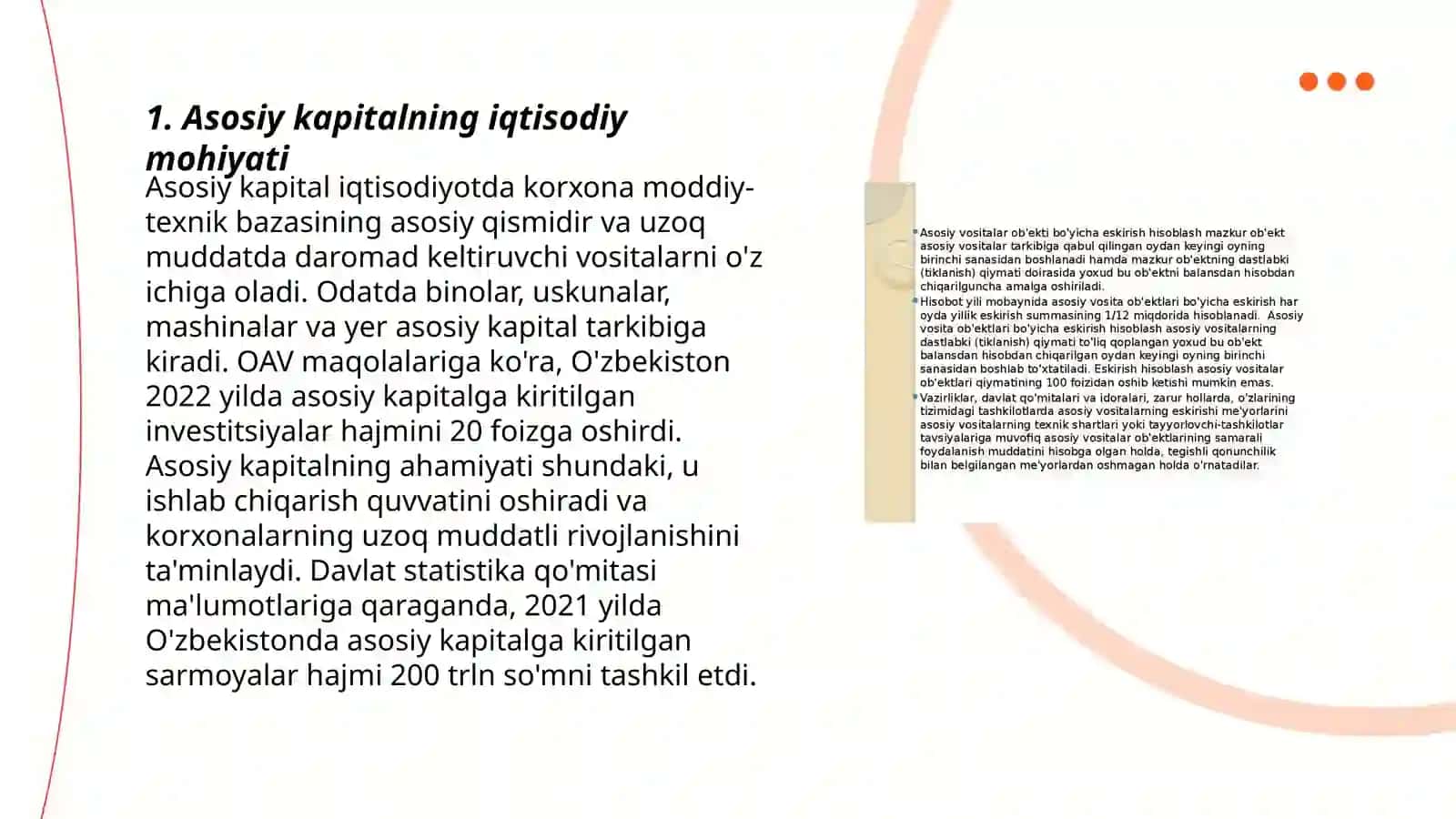 Asosiy kapitalni takror ishlab chiqarish va undan foydalanish samaradorligi 3