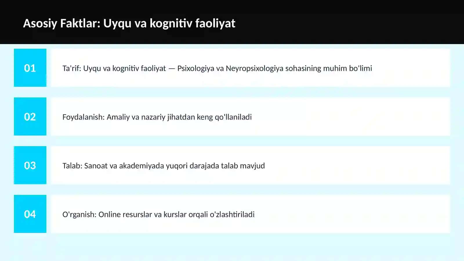 Uyqu va kognitiv faoliyat 3
