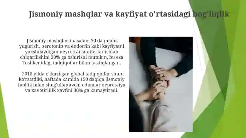 Jismoniy faoliyatning ruhiy holatga ta'siri va stressni kamaytirishdagi roli 3