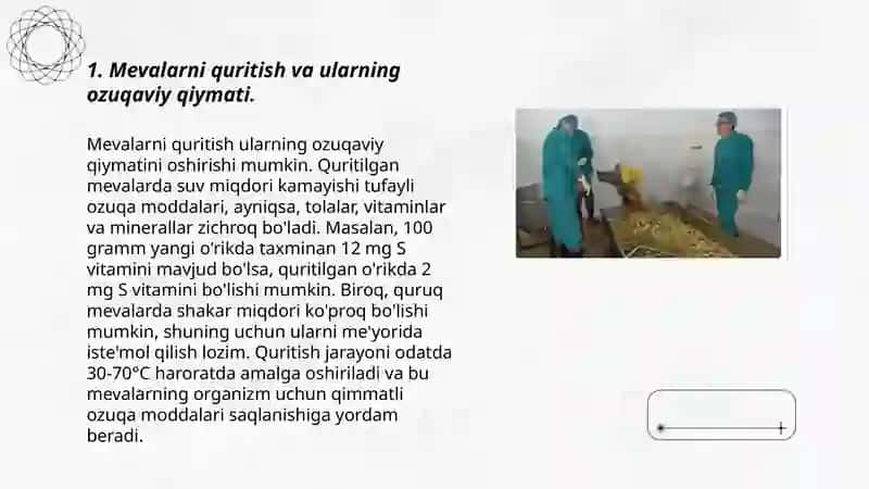 Mevalar quritish va konservalash usullari 3