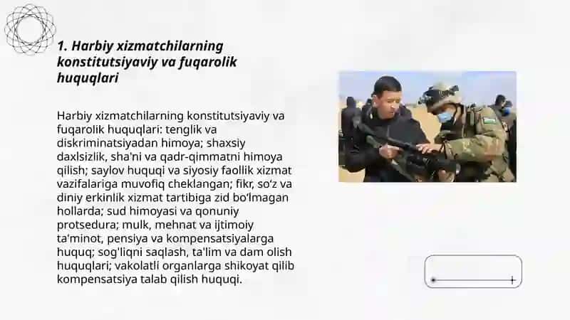 Harbiy xizmatchilarning huquqlari majburiyatlari va javobgarligi 3