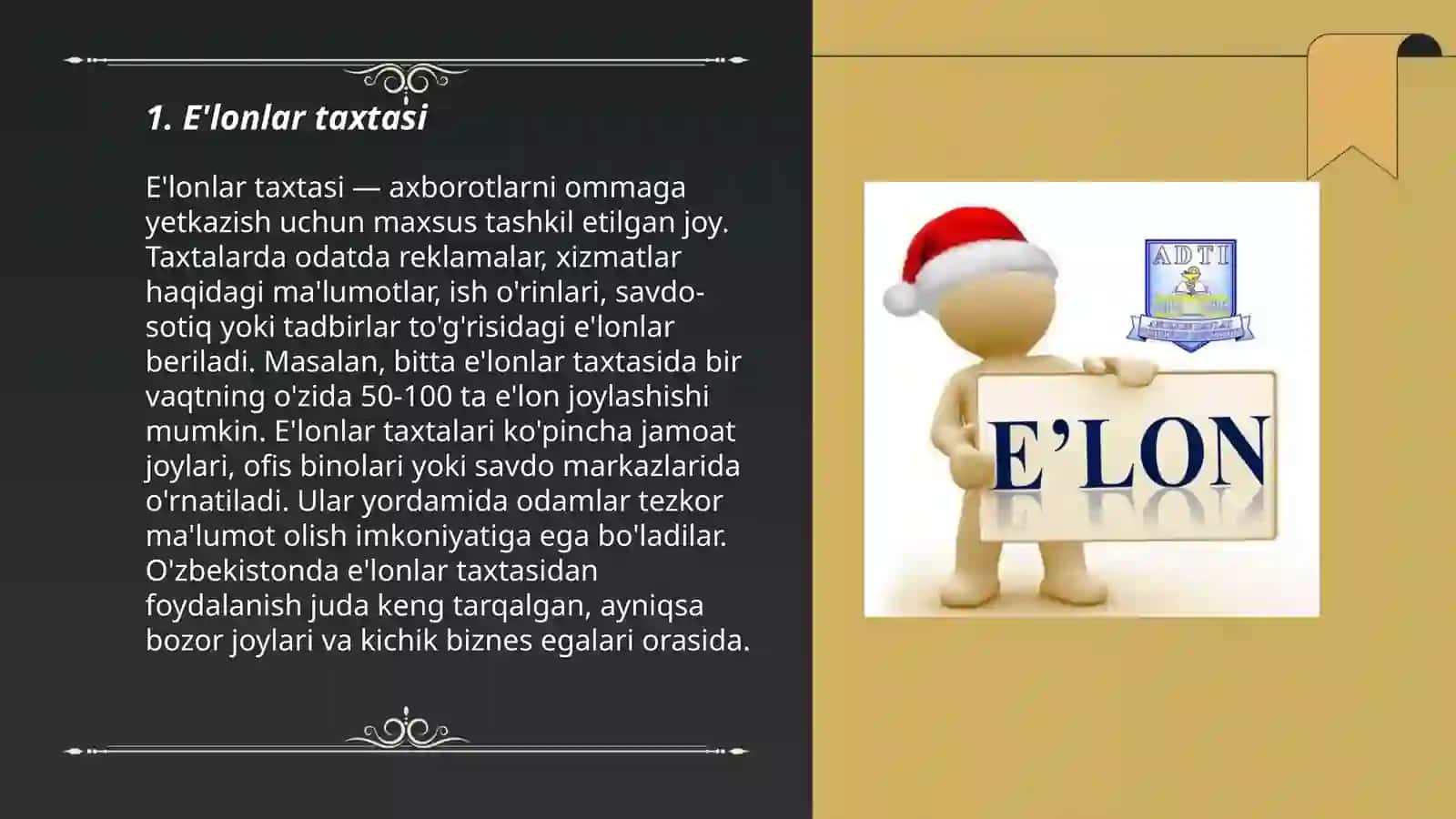 E'lonlar taxtasi 3
