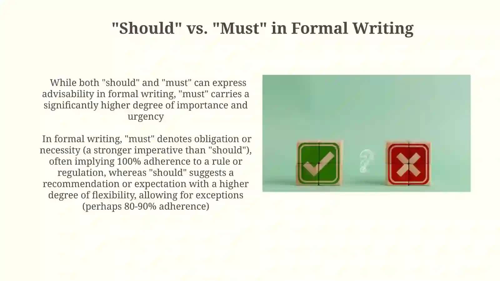 Should and Must 3
