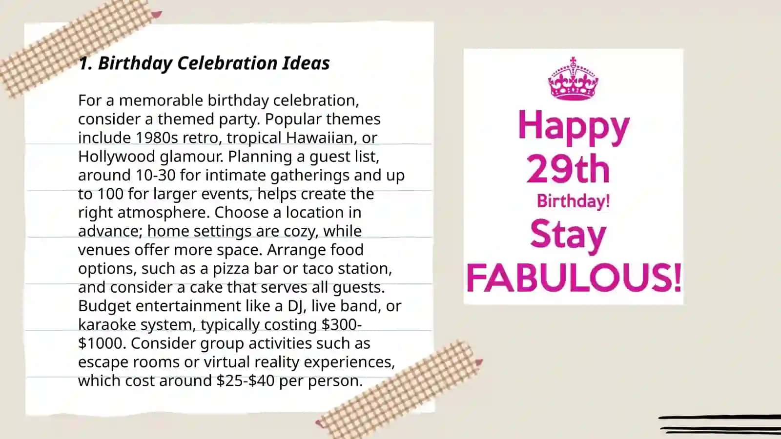 Birthday Celebration Ideas 3