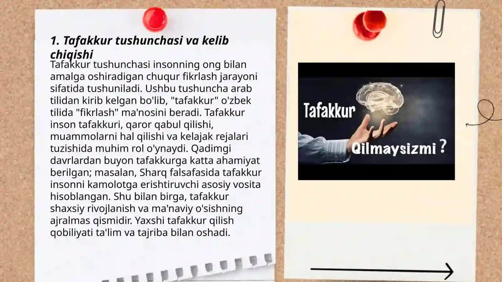 Tafakkur operatsiyalari, tafakkur shakllari, turlari 3