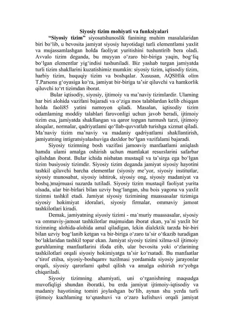 Siyosiy tizim mohiyati va tushunchasi 3