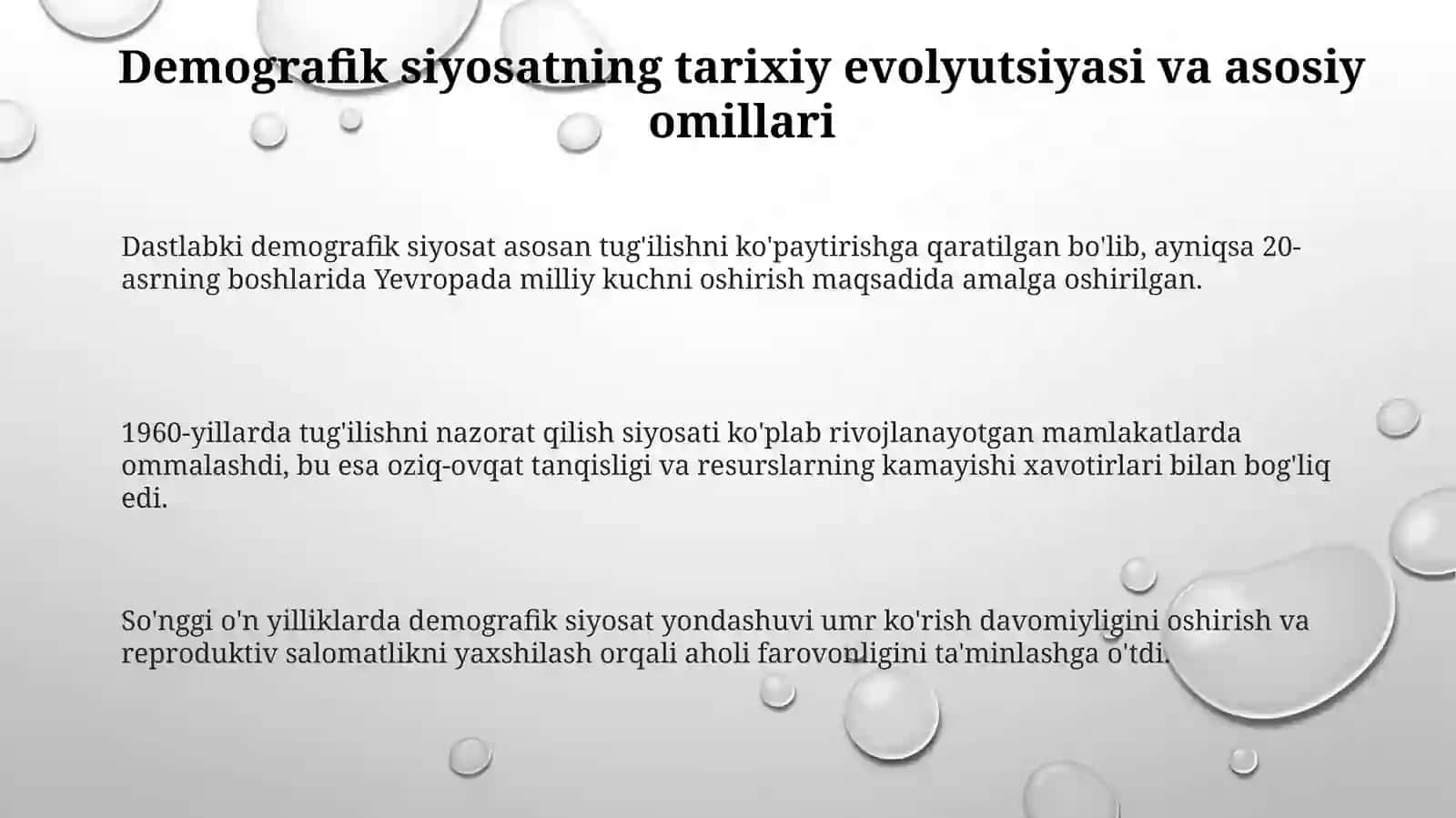 Rivojlanayotgan mamlakatlarda demografik siyosat 3