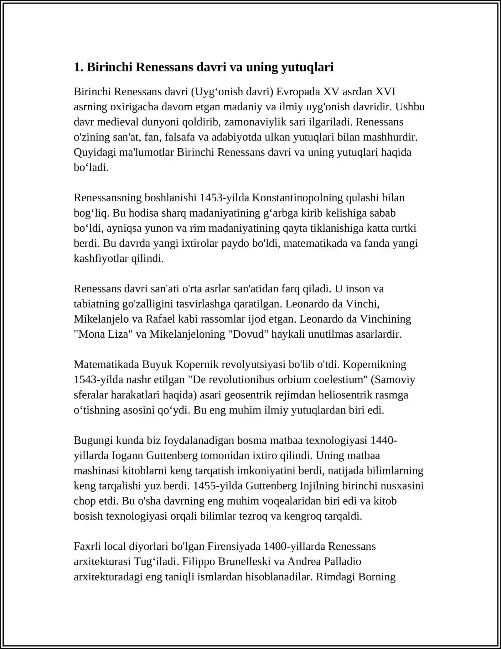 IX-XII ASRLARDA MAMLAKATIMIZ HUDUDIDA RO'Y BERGAN MADANIY UYG'ONISH (RENESSANS) 3