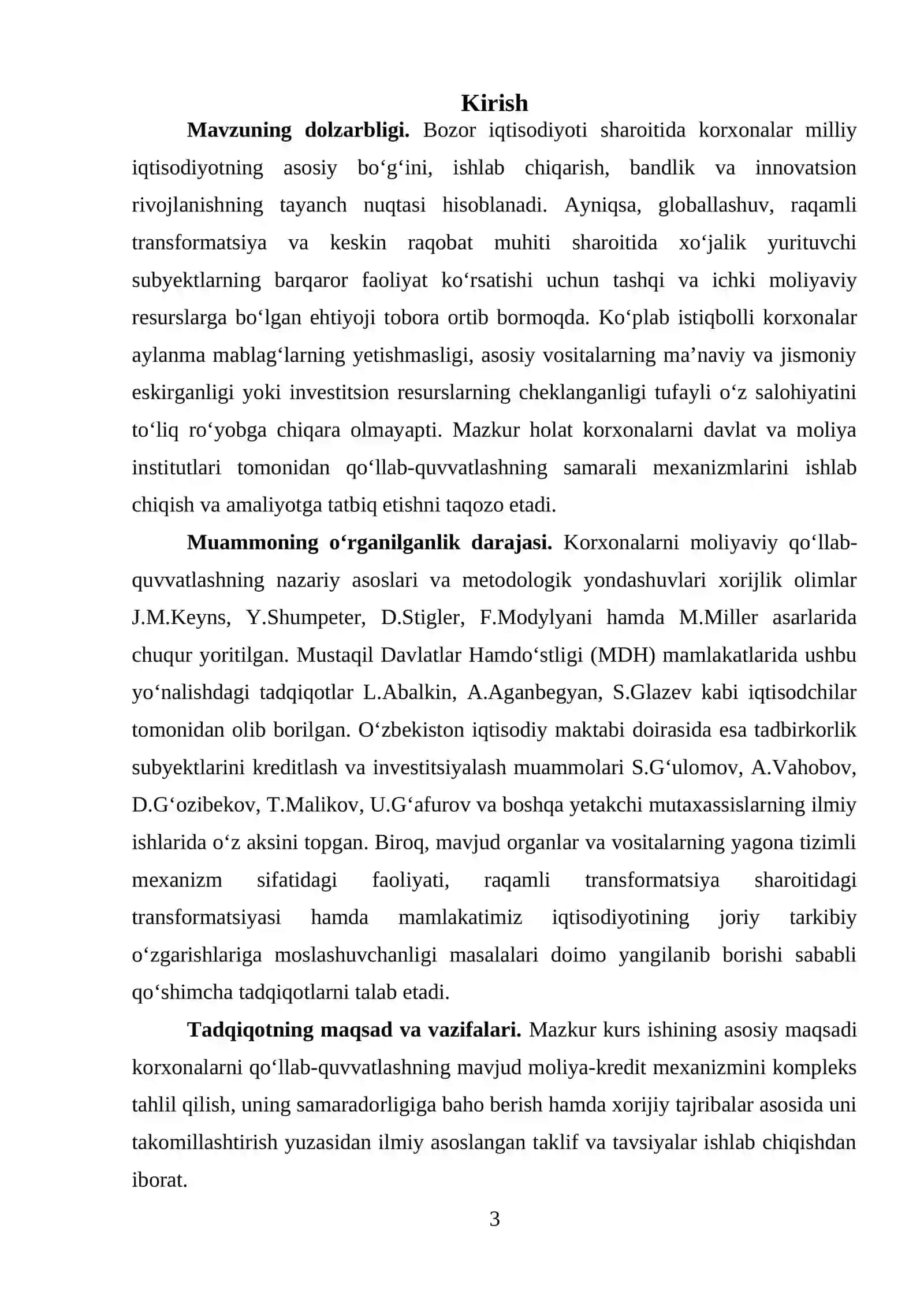Korxonalarni qo’llab – quvvatlashning moliya-kredit mexanizmi tahlili 3