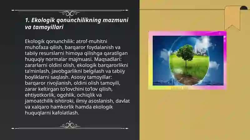 Ekologik qonnunchilik va uning amaliy ahamiyati 3