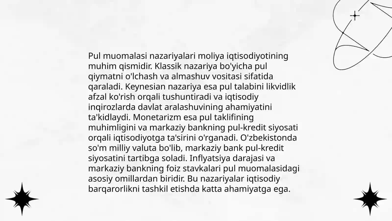 Pul muomalasini boshqarishning ayrim jihatlari 3