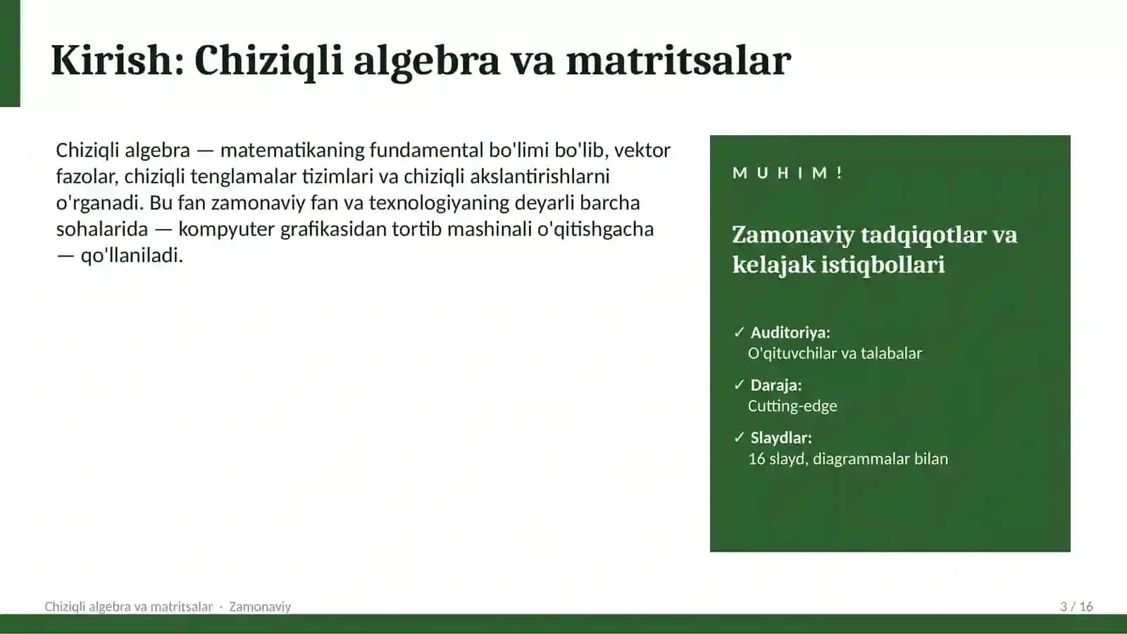 Chiziqli algebra va matritsalar 3