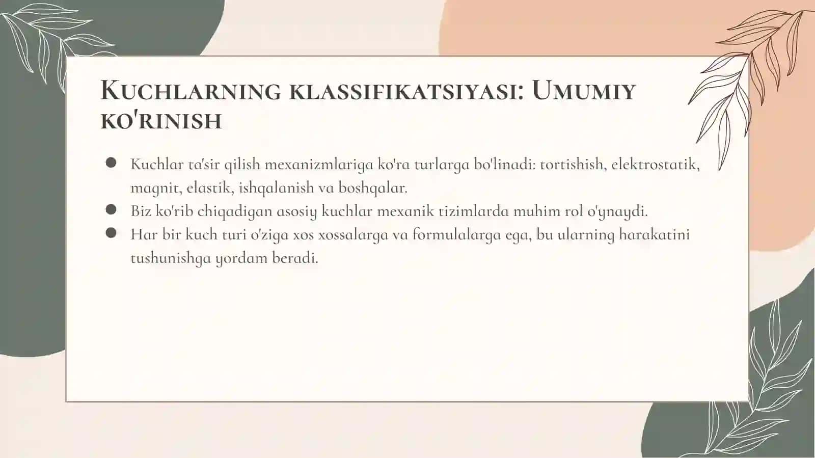 Mexanik kuchlar dunyosiga sayohat 3