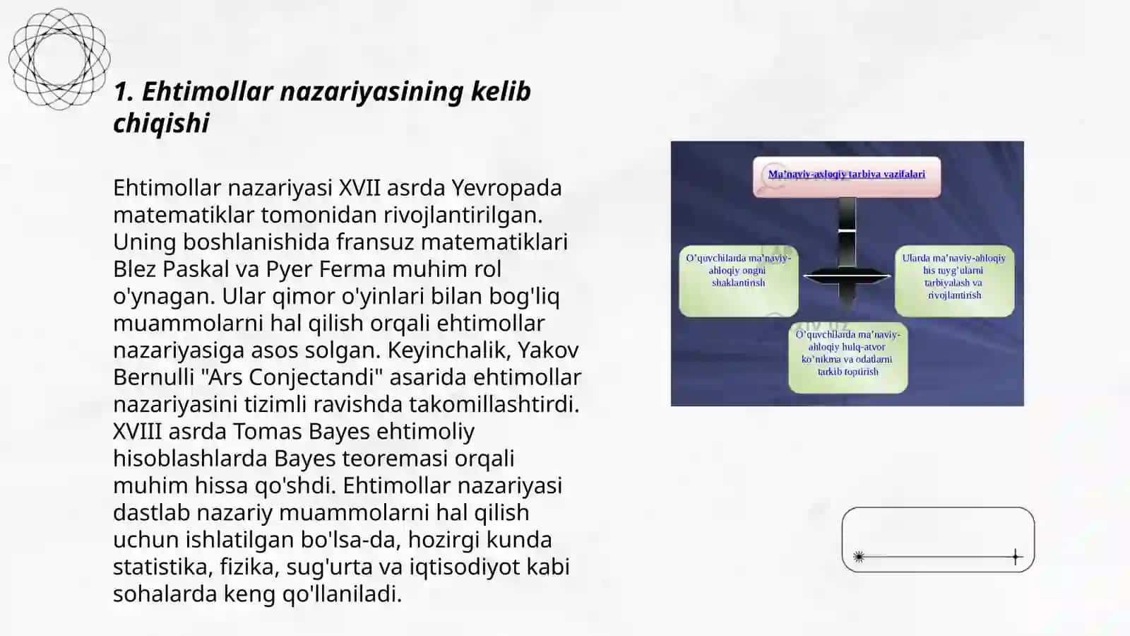 Ehtimollar nazariyasi rivojlanishining qisqacha tarixi 3