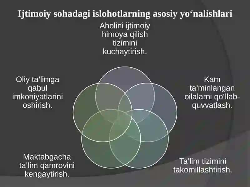 Ijtimoiy soha va amalga oshirilayotgan o'zgarishlar: mazmuni va mahiyati 3