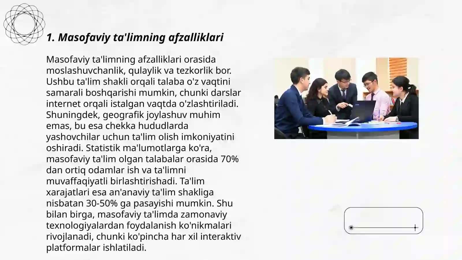 Masofaviy ta'limning afzalliklari 3