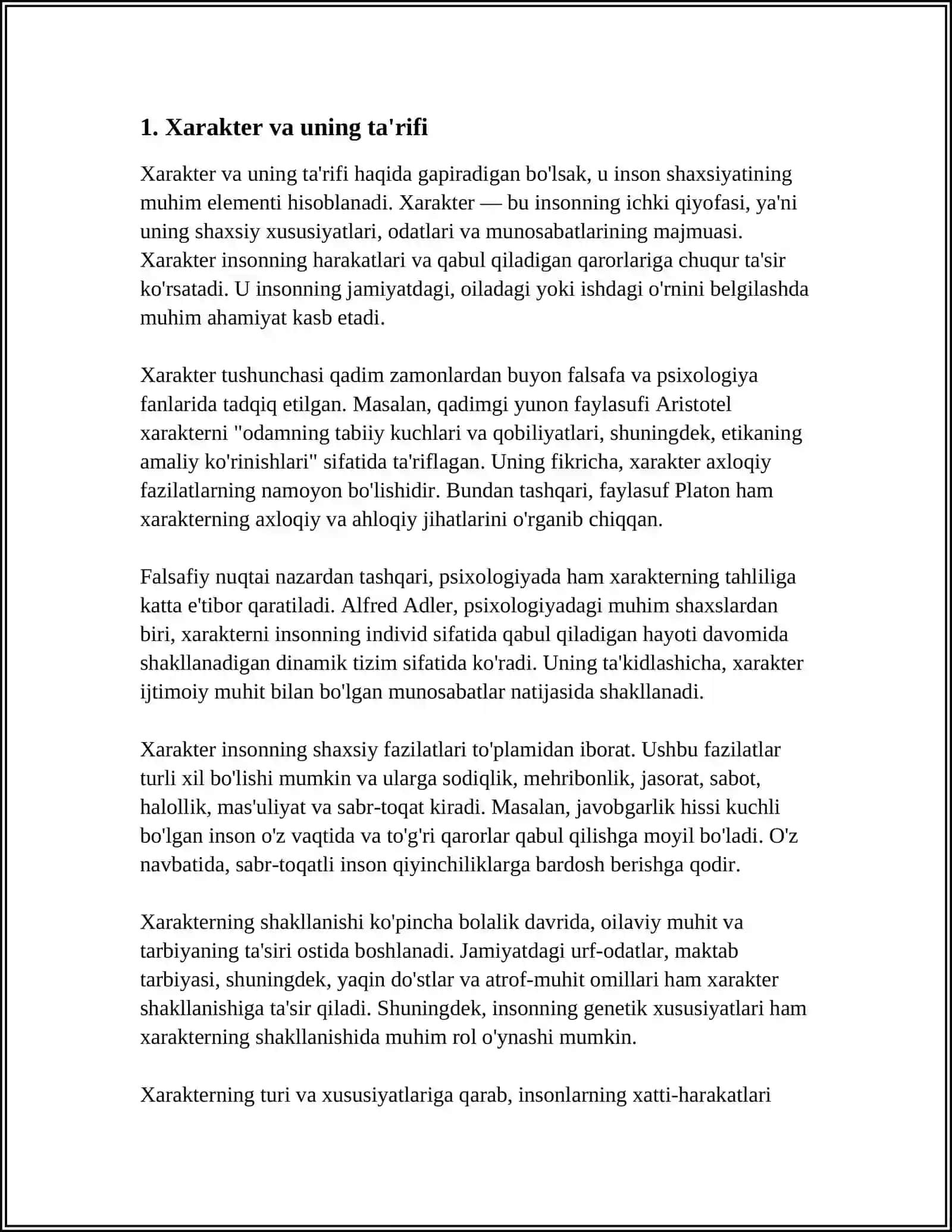KASB TANLASHDA XARAKTERNING OʻRNI VA ROLI 3