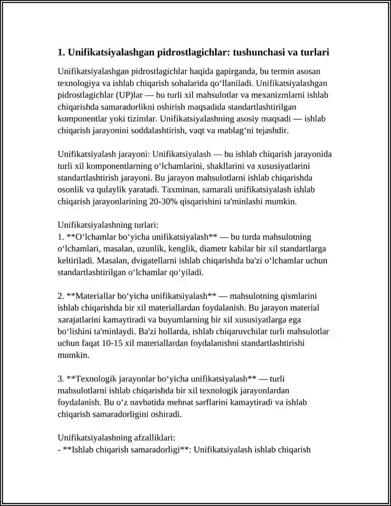 UNIFIKATSIYALASHGAN PIDROSTLAGICHLAR 3