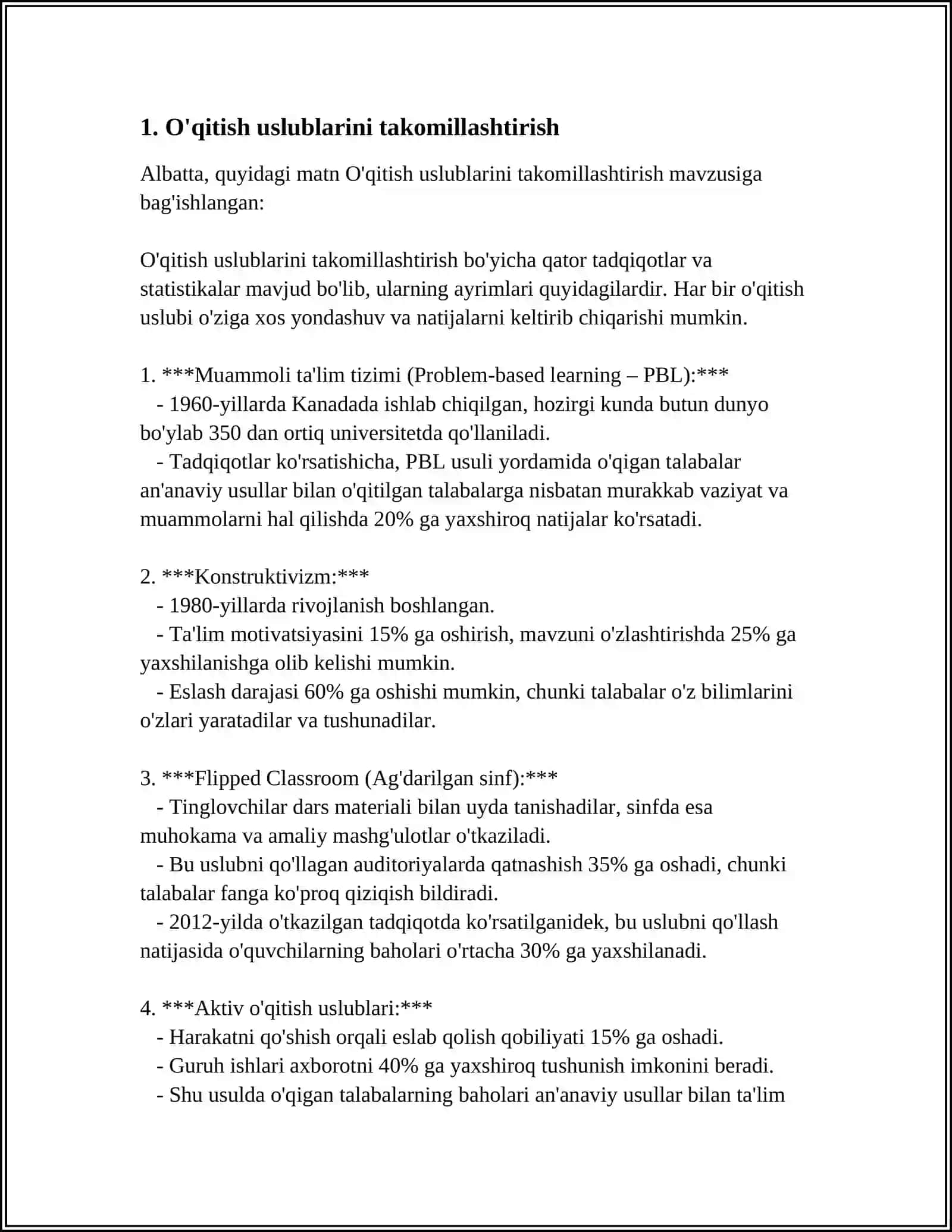 DARSLARNING SAMARADORLIGINI OSHIRISH BOʻYICHA TAVSIYALAR 3