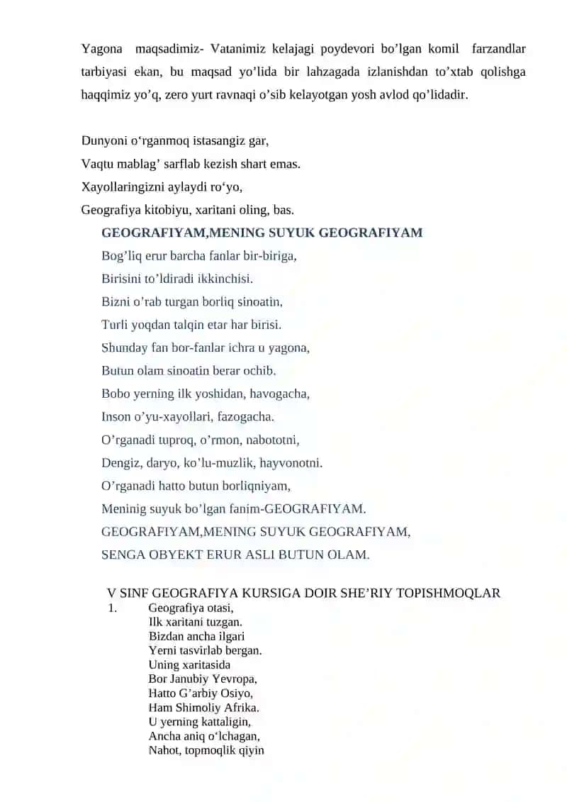 GEOGRAFIYA DARSLARIDA she’riy Topishmoqlardan foydalanishning amaliy ahamiyati 3