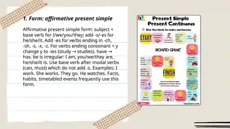 Present simple and present continious 3