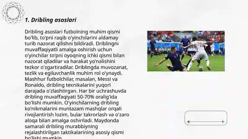 Futbol to‘pini olib yurish texnikasini o‘rgatish metodikasi 3