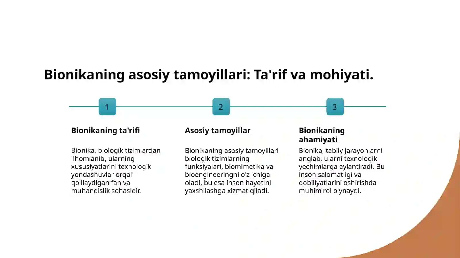 Bionika asoslari va uni inson hayotidagi o'rni 3