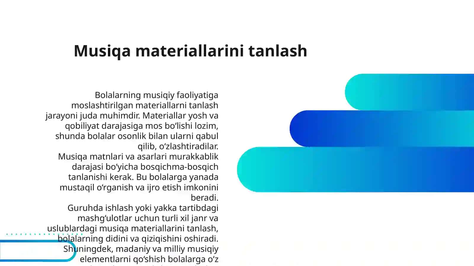 BOLALARNI MUSTAQIL MUSIQIY FAOLIYATINI TASHKIL ETISH 3