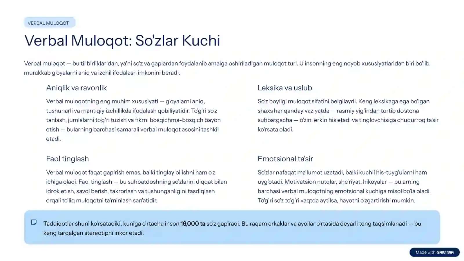 Vebral va Novebral muloqot turlari 3