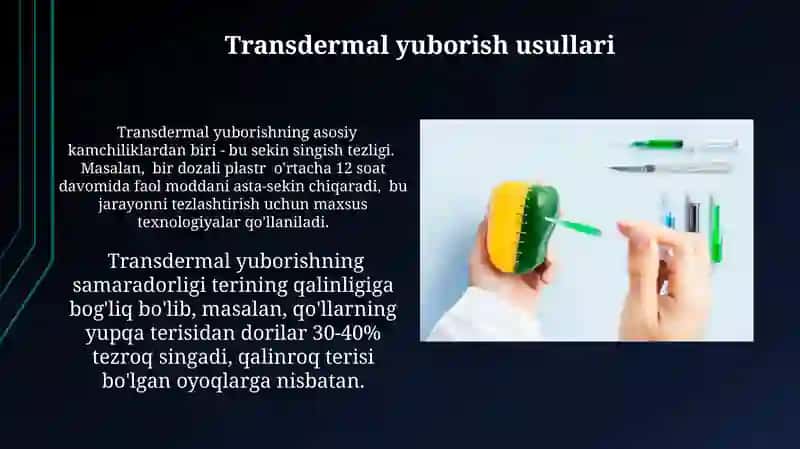 Transdermal yuborish usullari 3