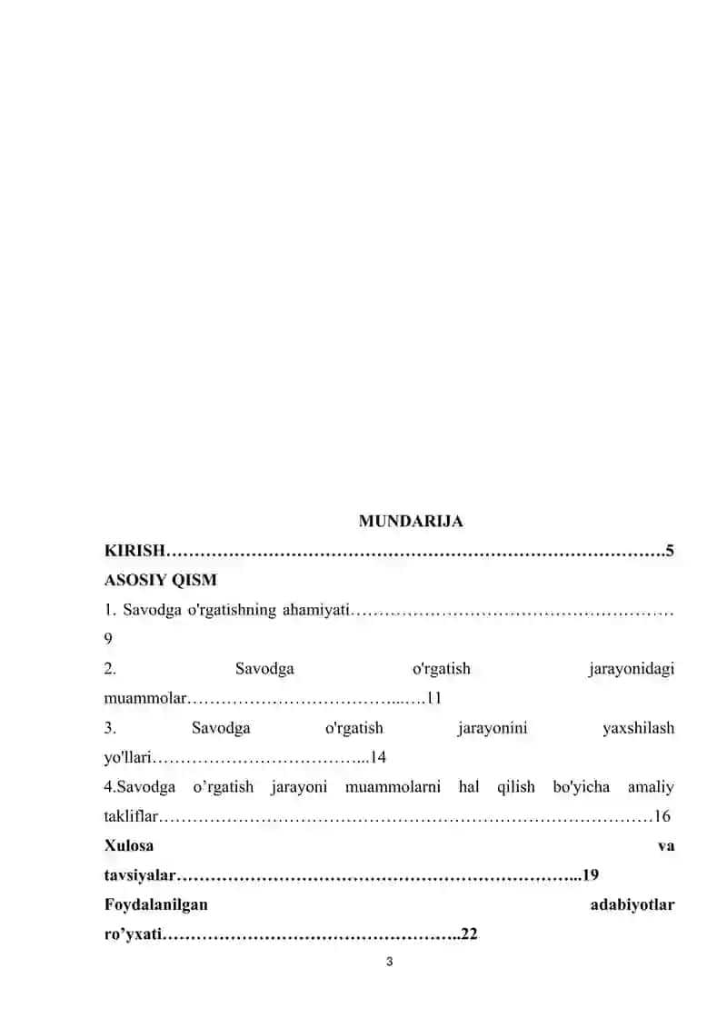 Savodga o'rgatish davrining muammolari 3