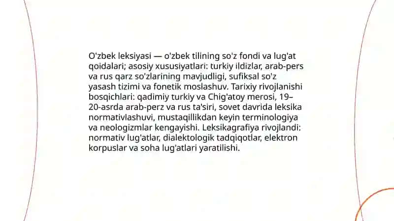 O'zbek leksiyasi va leksikografiyasi 3