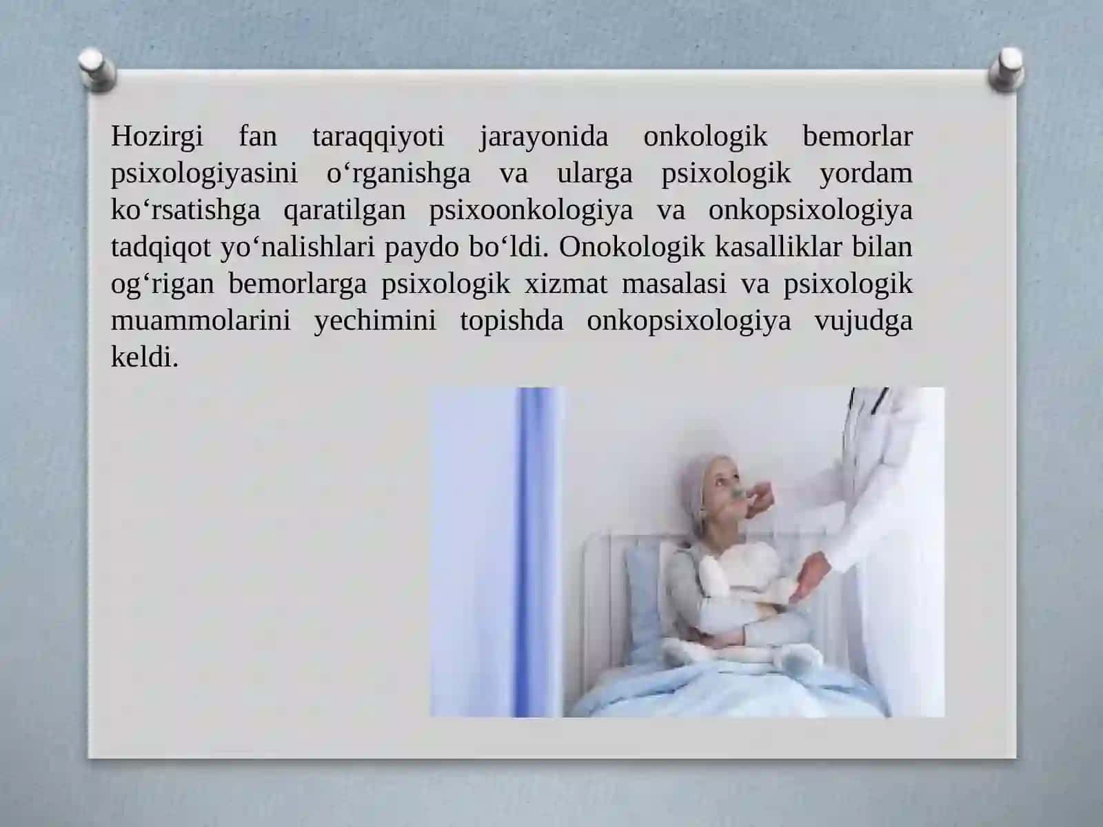 Onkologik kasalliklar bilan og‘rigan bemorlarning psixologik xususiyatlari 3