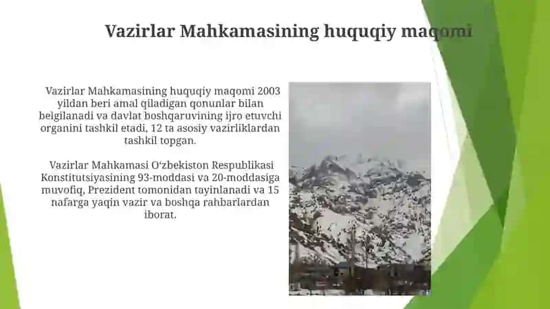 Vazirlar Mahkamasining huquqiy maqomi 3