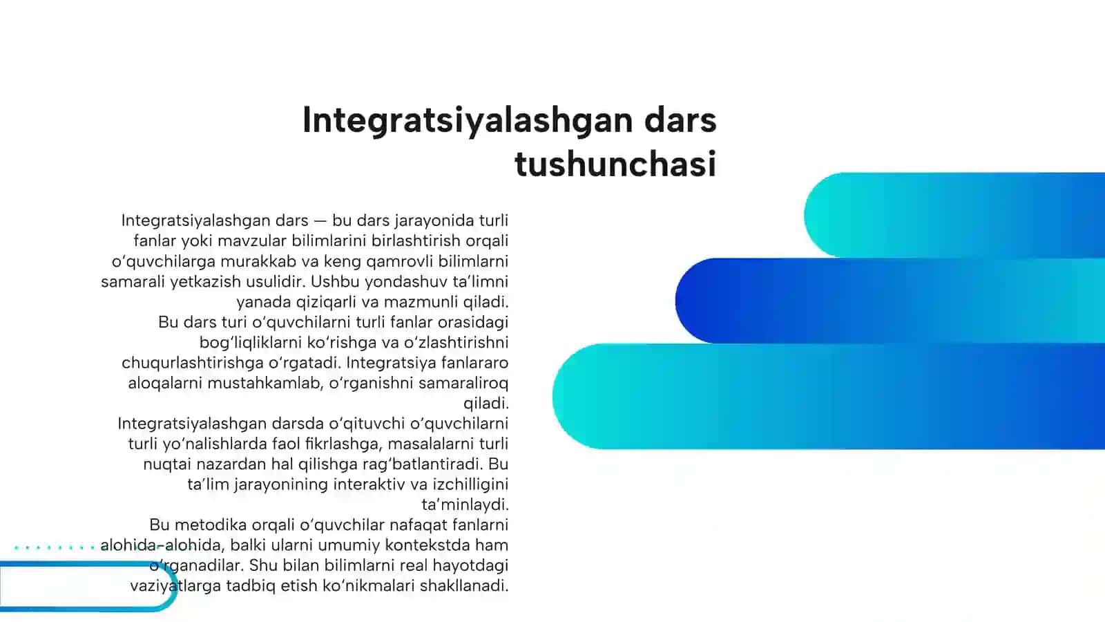 INTEGRATSIYALASHGAN DARS TURLARI 3
