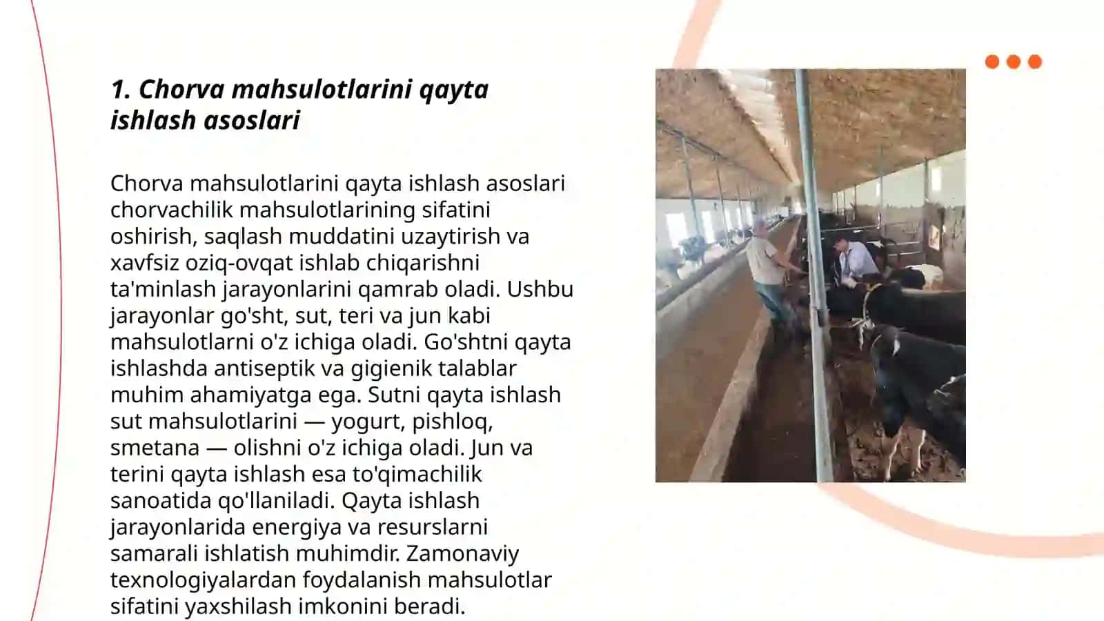 Chorvachilik mahsulotlari qayta ishlash boyicha veterinariya boshqarmasida o'talgan amaliyot 3