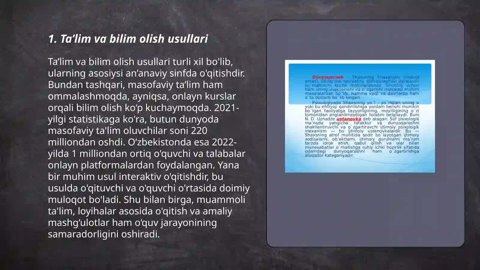 Ta’lim va bilim olish usullari 3