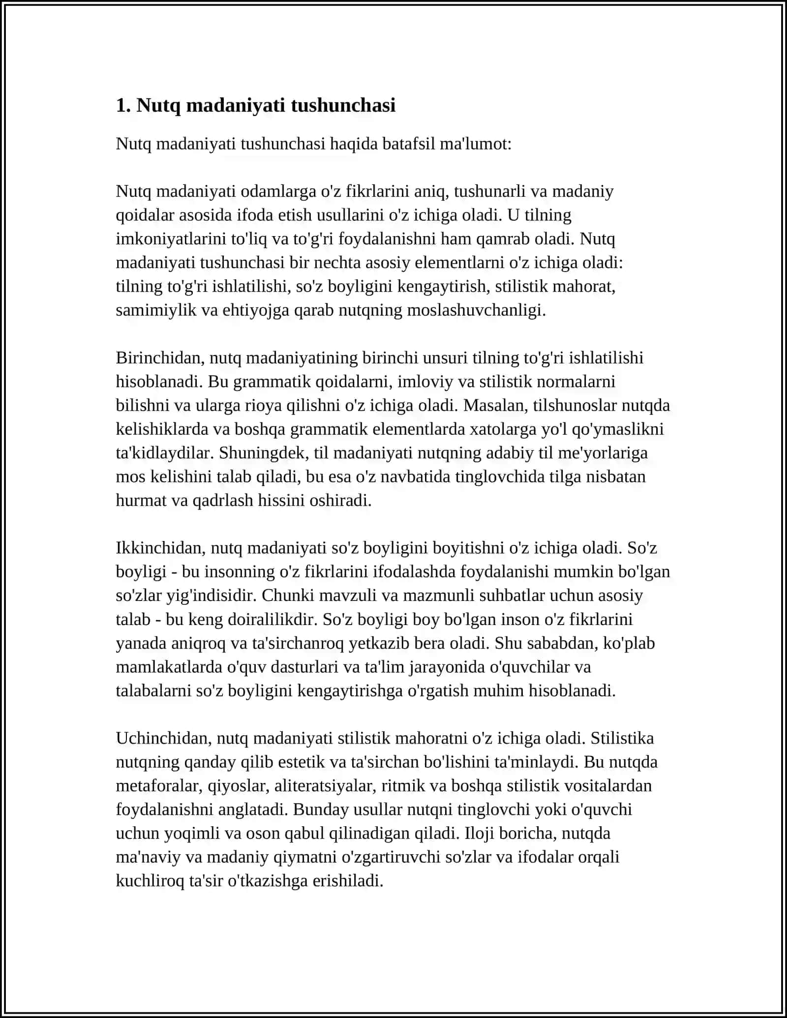 MUTAXASSISNING NUTQ MADANIYATI. ME’YOR TUSHUNCHASI 3