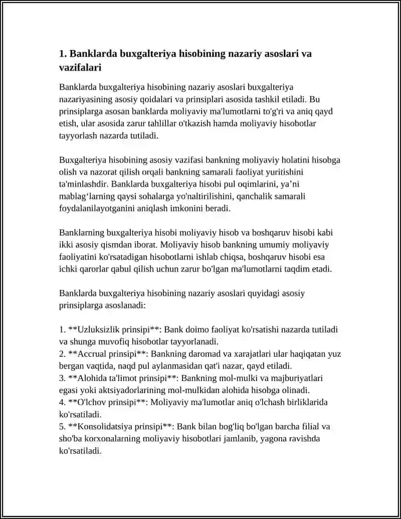 BANKLARDA BUXGALTIRIYAB HISOBINING NAZARIY ASOSLARI 3