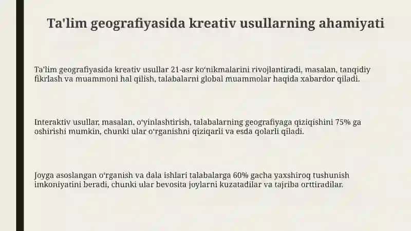 Geografiya ta’limida kreativ metodlar 3
